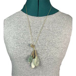 Adjustable Cord and Semi-Precious Cluster Pendant